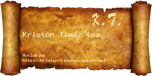 Kriston Timótea névjegykártya